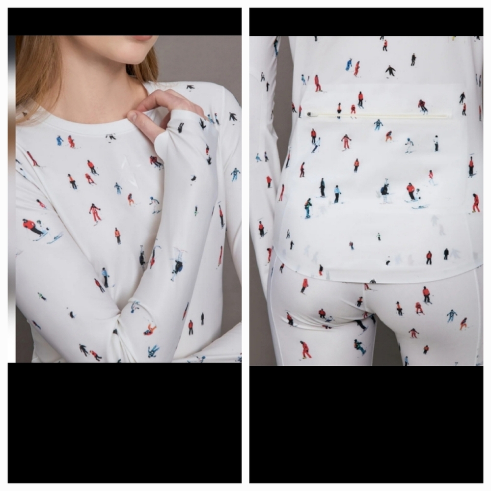 SET- Perfect Moment Dede Ski Active Tee Perfect Moment Base Layer Top & Leggings - Picture 16 of 17